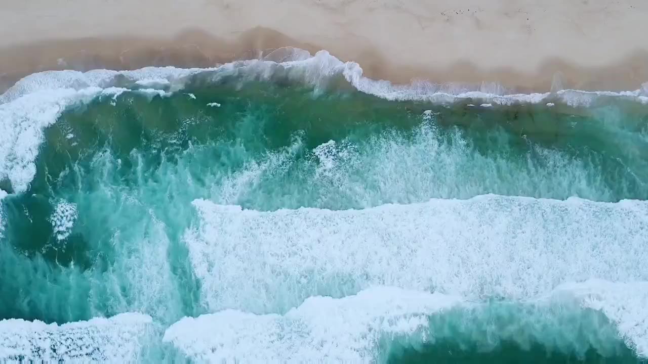 Waves breaking on a Jersey Shore beach